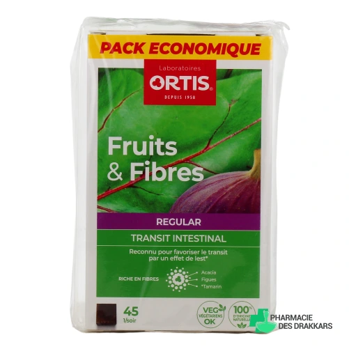 Ortis Fruits & Fibres Regular Transit Intestinal Cubes à Mâcher