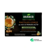 Humer Pastilles Gorge au Miel de Manuka Actif - Vue 360°