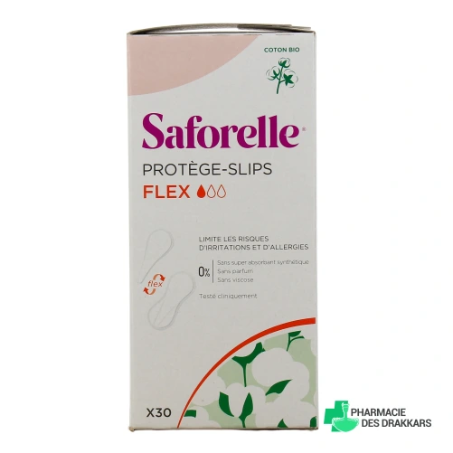 Saforelle Protège-slips flexibles et extra-fins en coton Bio