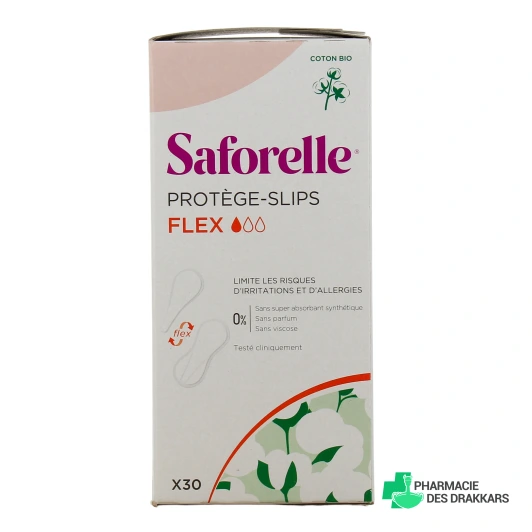 Saforelle Protège-slips flexibles et extra-fins en coton Bio