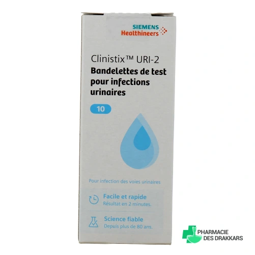Uritest 2 Bandelettes pour Test Urinaire