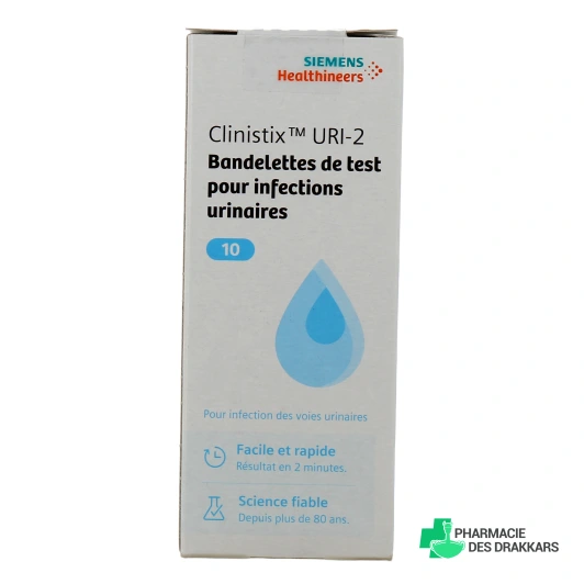 Uritest 2 Bandelettes pour Test Urinaire