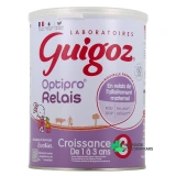 Guigoz Optipro Relais Croissance Lait 3ème âge - Vue 360°