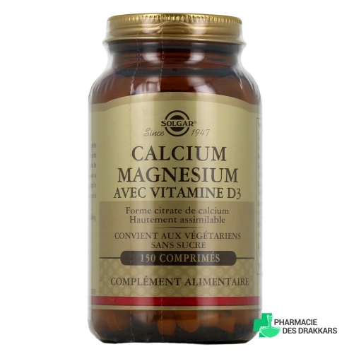Solgar Calcium Magnésium avec Vitamine D3