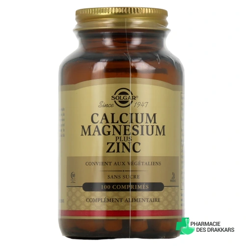 Solgar Calcium Magnésium Plus Zinc