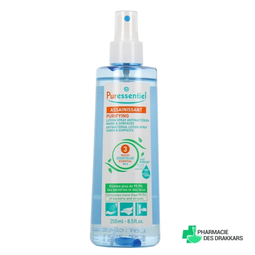 Lotion Spray Antibactérien Assainissant Mains et Surfaces