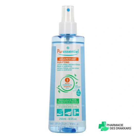 Lotion Spray Antibactérien Assainissant Mains et Surfaces
