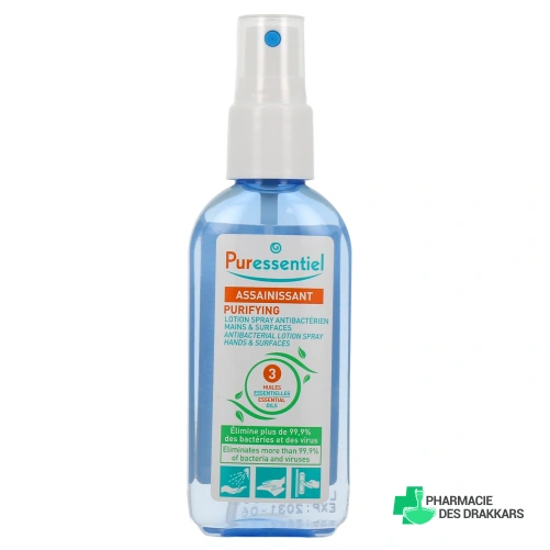 Lotion Spray Antibactérien Assainissant Mains et Surfaces