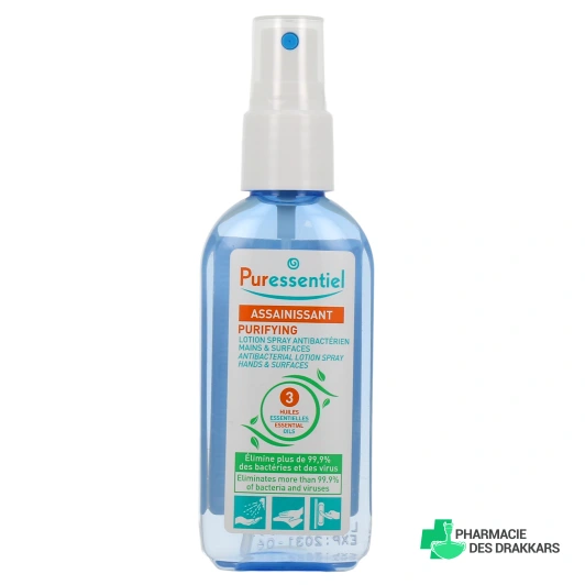 Lotion Spray Antibactérien Assainissant Mains et Surfaces