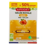 Super Diet Gelée Royale 1500 mg Miel Pollen Bio - Vue 360°