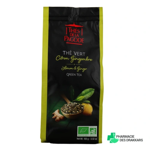 Thés de la Pagode Thé Vert Citron Gingembre Bio
