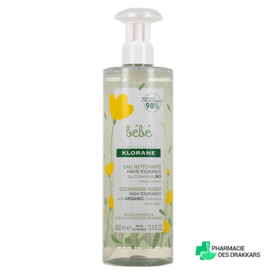Klorane Bébé Eau Nettoyante Sans Rinçage