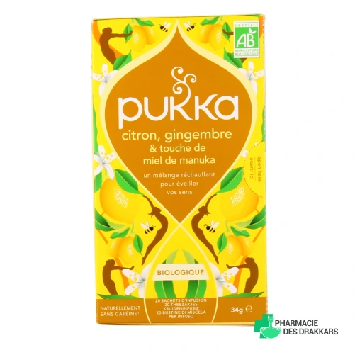 Pukka Infusion Citron, Gingembre et Miel de Manuka