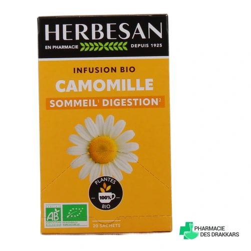 Herbesan Infusion Camomille Bio Sommeil Digestion