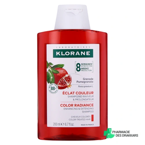 Klorane Shampoing Grenade Éclat Cheveux colorés