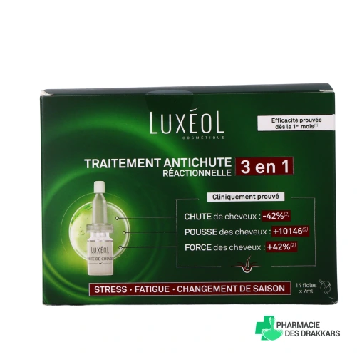 Luxéol Chute de Cheveux Réactionnelle Protocole 2 en 1