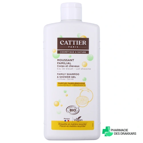 Cattier Gel Moussant Familial Bio Corps et Cheveux
