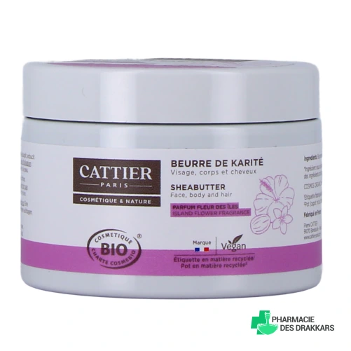 Cattier Beurre de Karité Bio Parfum Fleur des Îles