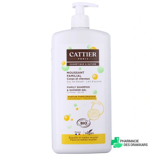 Cattier Gel Moussant Familial Bio Corps et Cheveux