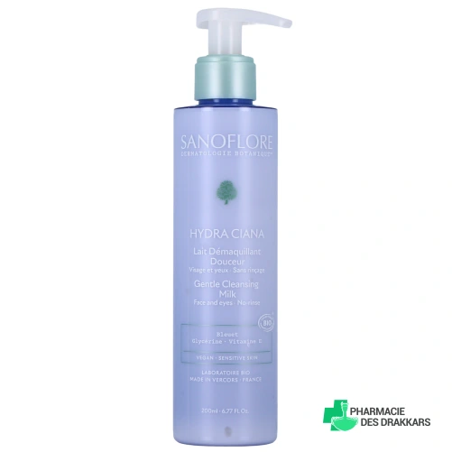 Sanoflore Aciana Botanica Lait Démaquillant - Vue 360°