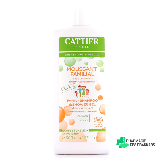 Cattier Gel Moussant Familial Bio Corps et Cheveux Sans sulfate