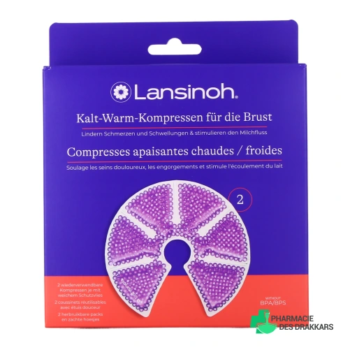Lansinoh Compresses Thermoperles Allaitement - Vue 360°