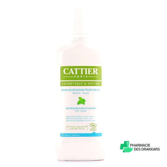 Cattier Bain de Bouche Fraîcheur Menthe Bio