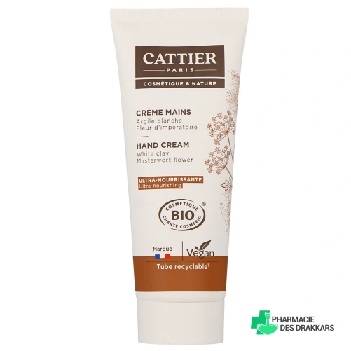 Cattier Crème Mains Argile Blanche Bio