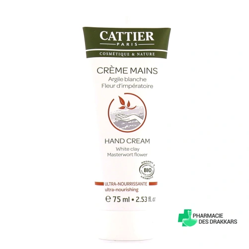 Cattier Crème Mains Argile Blanche Bio