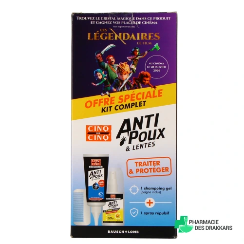 Cinq sur Cinq Kit Complet Anti-Poux & Lentes