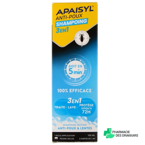 Apaisyl Anti-Poux Shampoing 3en1