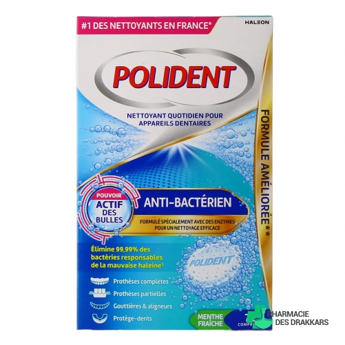 Polident Anti-Bactérien Nettoyant