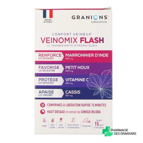 Granions Veinomix Flash 1200 mg Circulation Veineuse