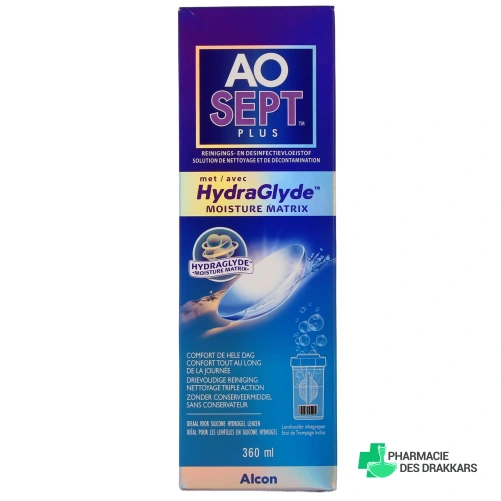 Aosept Plus Hydraglyde Solution Lentilles