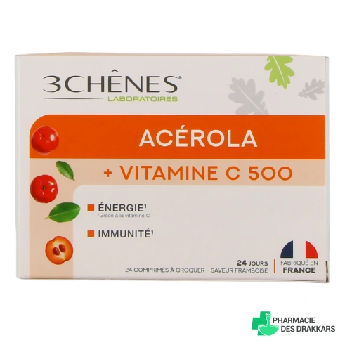 3 Chênes Acérola Vitamine C 500