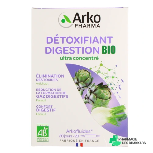 Arkofluides Artichaut Fenouil BIO 20 ampoules - Vue 360°