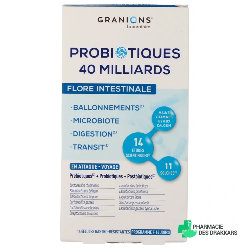 Granions Probiotiques Flore Intestinale - Vue 360°