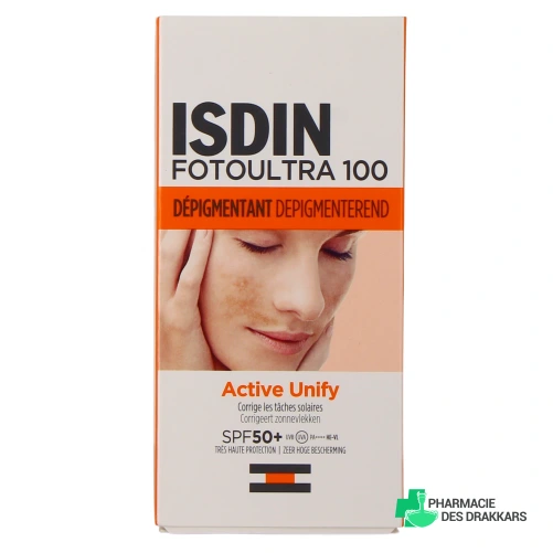 Isdin FotoUltra 100 Active Unify Dépigmentant SPF50+ - Vue 360°