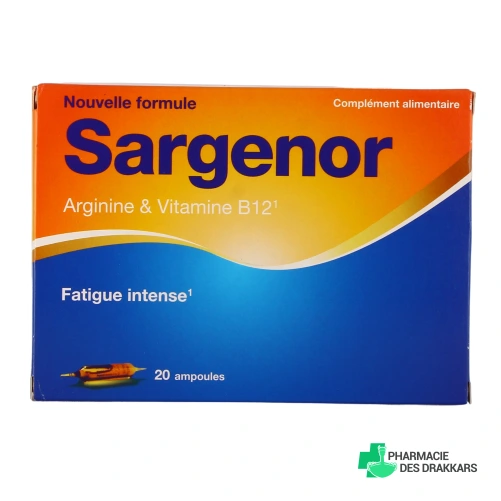 Sargenor Arginine et Vitamine B12 - Vue 360°