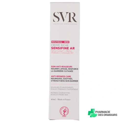 SVR Sensifine AR Crème riche soin intensif hydratant apaisant anti-rougeurs - Vue 360°