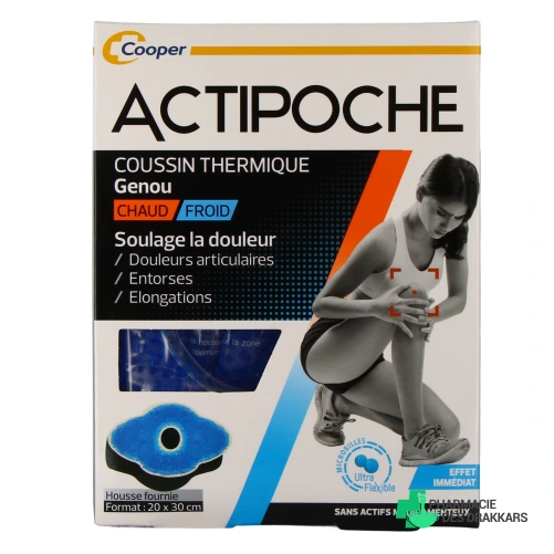 Actipoche Chaud Froid Genou Microbilles 20 x 30 cm - Vue 360°