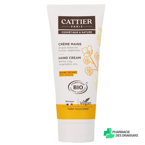 Cattier Crème Mains Argile Blanche Bio