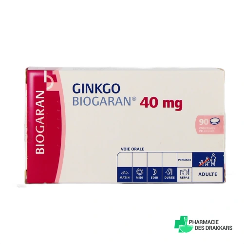 Ginkgo 40mg - Vue 360°
