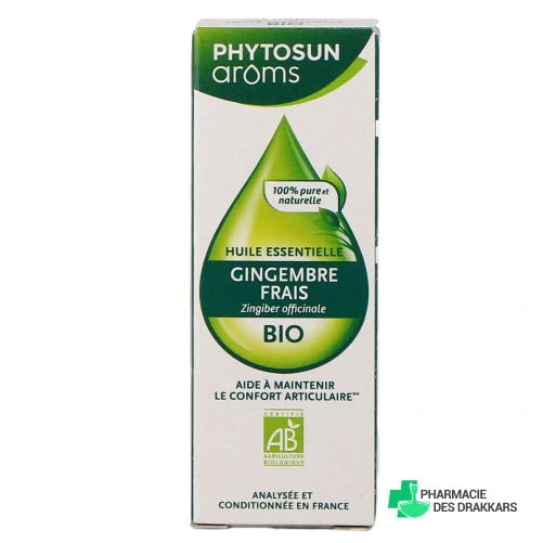 Phytosun aroms huile essentielle gingembre frais Bio - Vue 360°