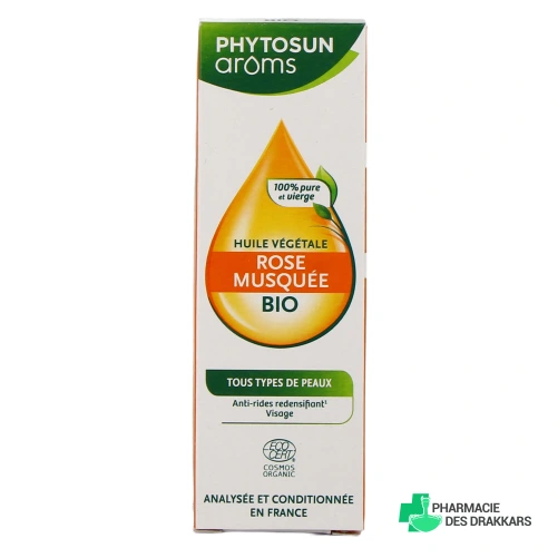 Phytosun Aroms Huile Végétale Rose Musquée Bio - Vue 360°