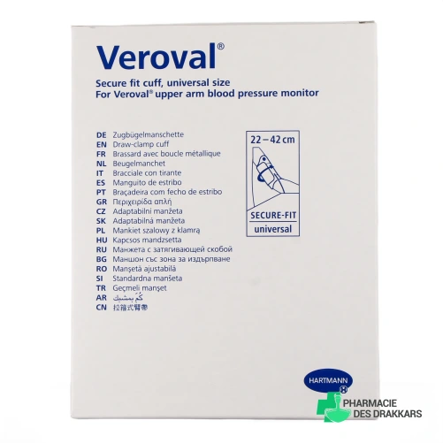 Brassard Universel pour Tensiomètre Veroval - Vue 360°