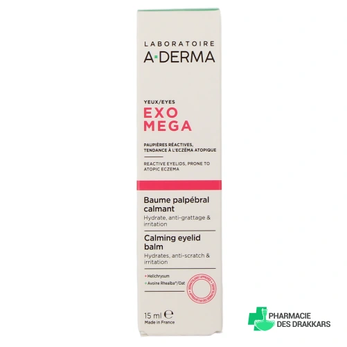 A-Derma Exomega Baume Palpébral Calmant - Vue 360°