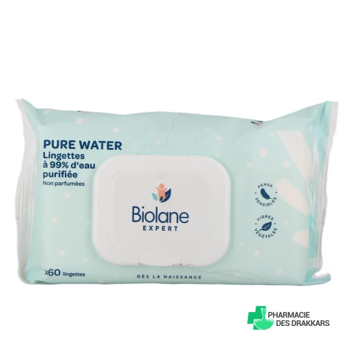 Biolane Expert Lingettes Pure Water - Vue 360°