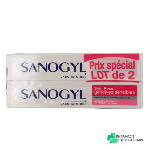 Sanogyl Dentifrice Soin Rose Gencives Sensibles - Vue 360°