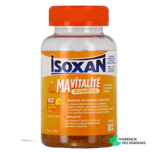 Isoxan MA Vitalité Gummies - Vue 360°